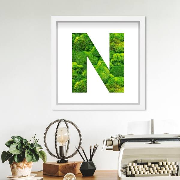 Oliver Gal' The Letter N Nature' Alphabet Letters Live Moss Art - Bed ...