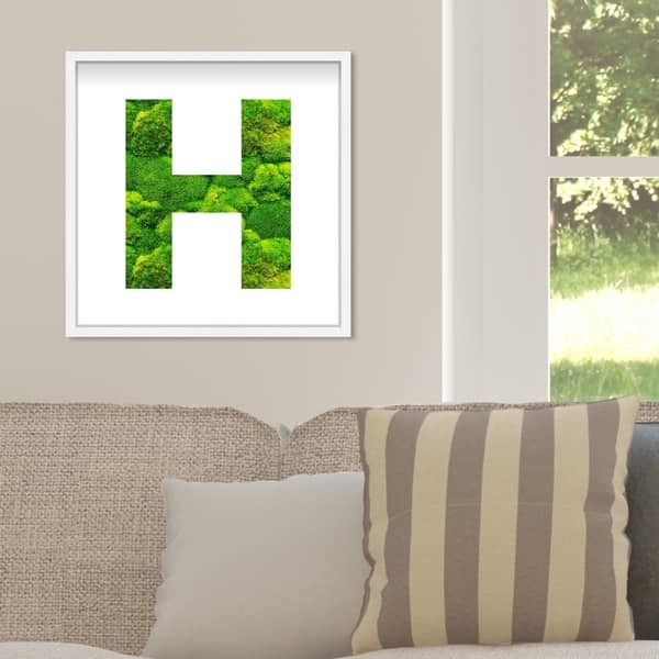 Oliver Gal' The Letter H Nature' Alphabet Letters Live Moss Art ...