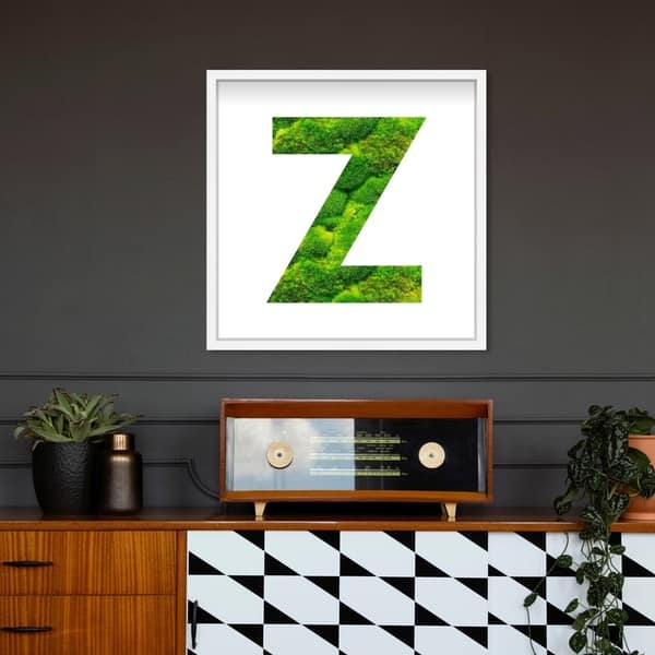 Oliver Gal' The Letter Z Nature' Alphabet Letters Live Moss Art - Bed ...
