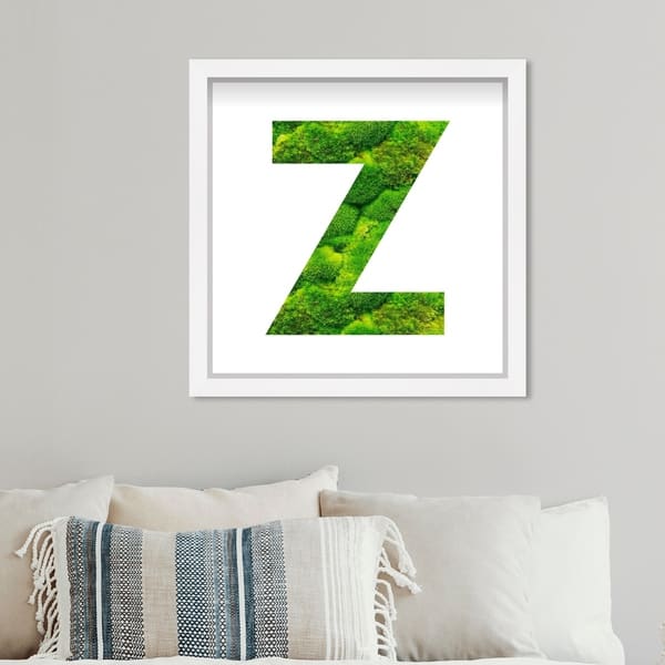 Oliver Gal' The Letter Z Nature' Alphabet Letters Live Moss Art - Bed ...