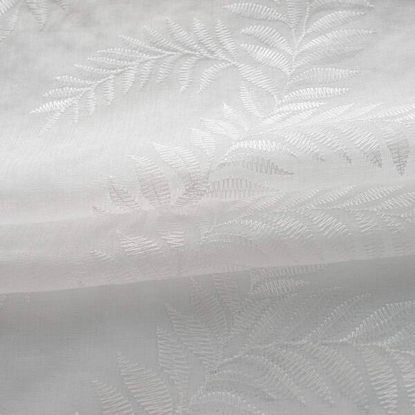 Shop Driftaway Linett Leaves Embroidery Sheer Window Curtains 52