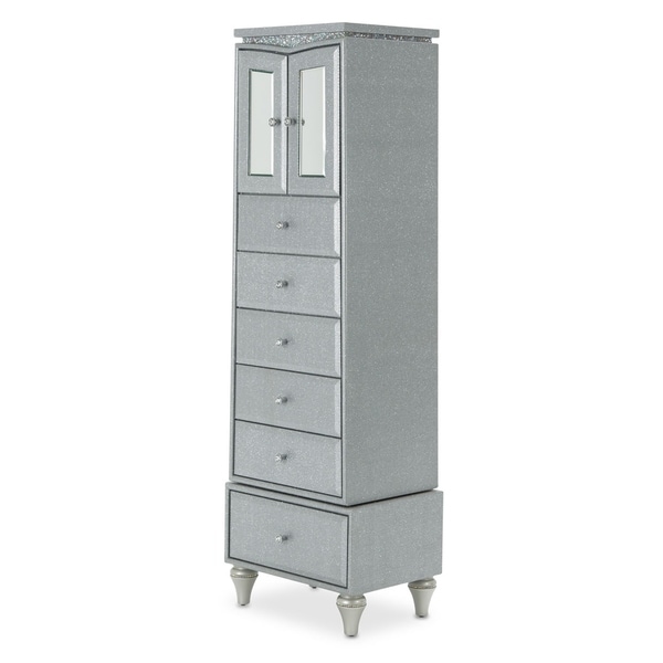 Melrose Plaza Dove Upholstered Swivel Lingerie Chest