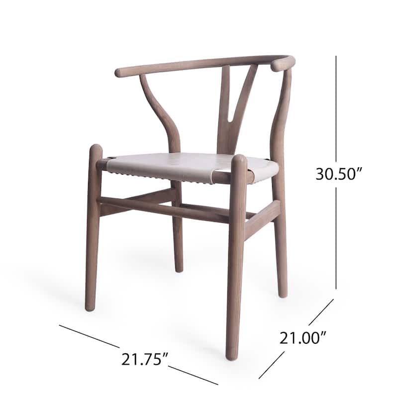 Gessford Mid-Century Boho Faux Leather Accent Chair by Christopher Knight Home