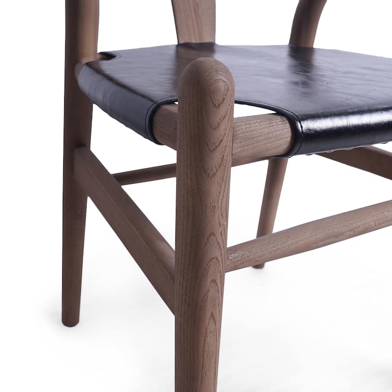 Gessford Mid-Century Boho Faux Leather Accent Chair by Christopher Knight Home