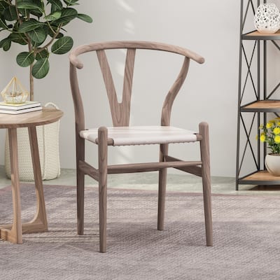 Gessford Mid-Century Boho Faux Leather Accent Chair by Christopher Knight Home