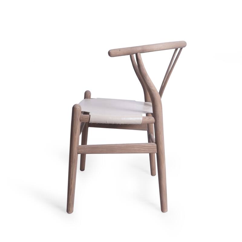 Gessford Mid-Century Boho Faux Leather Accent Chair by Christopher Knight Home