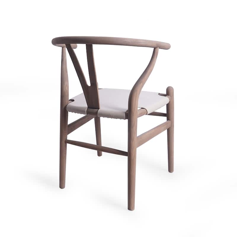 Gessford Mid-Century Boho Faux Leather Accent Chair by Christopher Knight Home