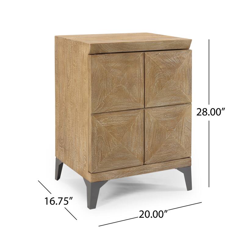 Glover Boho Handcrafted Mango Wood Cabinet by Christopher Knight Home