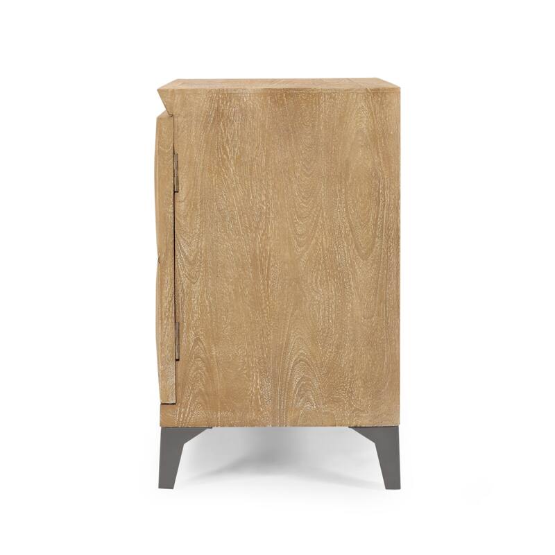 Glover Boho Handcrafted Mango Wood Cabinet by Christopher Knight Home