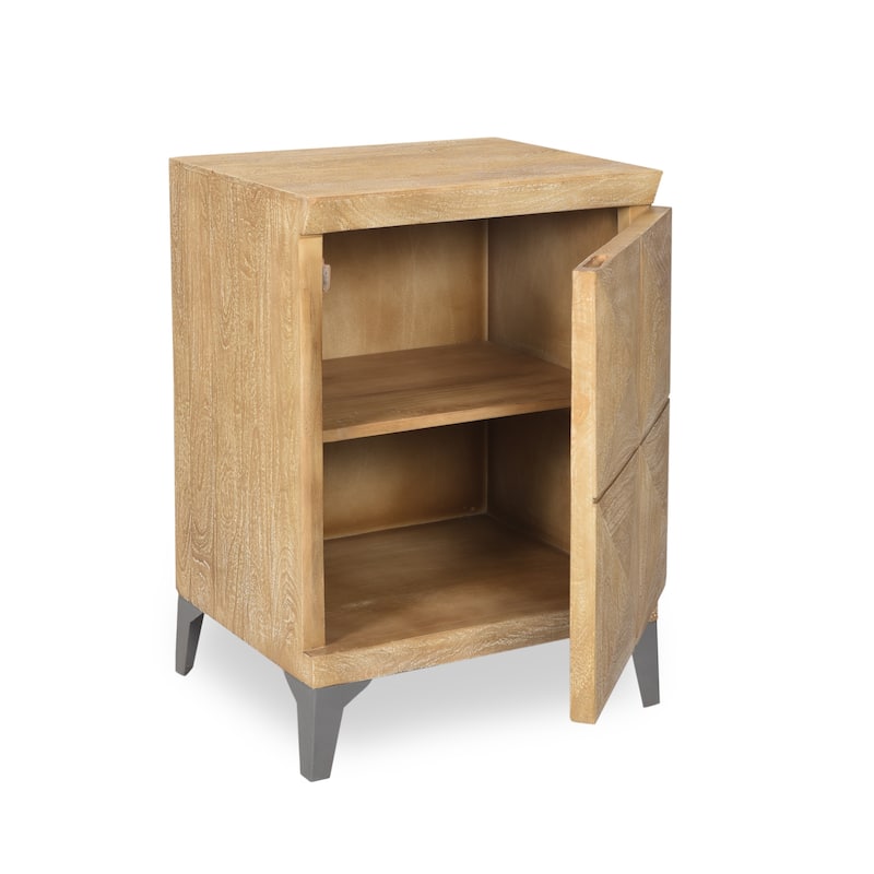 Glover Boho Handcrafted Mango Wood Cabinet by Christopher Knight Home