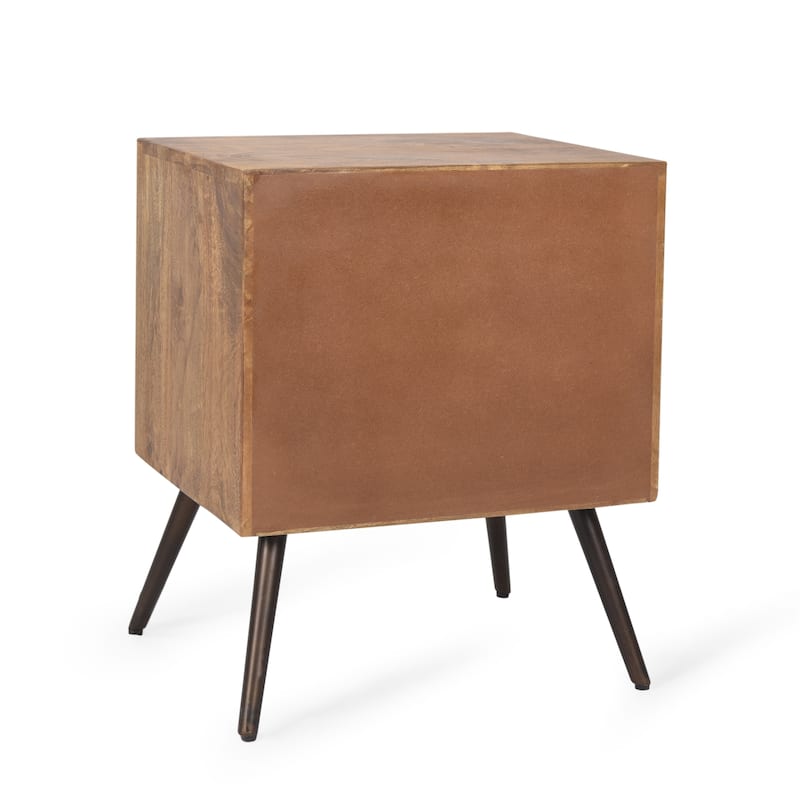 Harrington Mid-Century Modern Handcrafted Mango Wood Cabinet by Christopher Knight Home