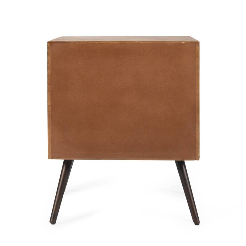 Harrington Mid-Century Modern Handcrafted Mango Wood Cabinet by Christopher Knight Home