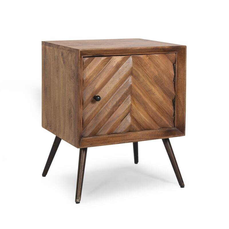Harrington Mid-Century Modern Handcrafted Mango Wood Cabinet by Christopher Knight Home