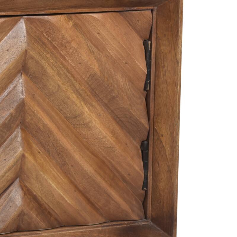 Harrington Mid-Century Modern Handcrafted Mango Wood Cabinet by Christopher Knight Home