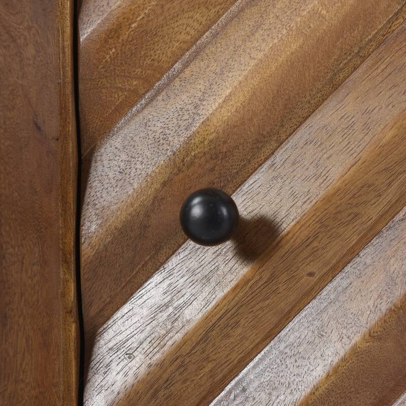 Harrington Mid-Century Modern Handcrafted Mango Wood Cabinet by Christopher Knight Home