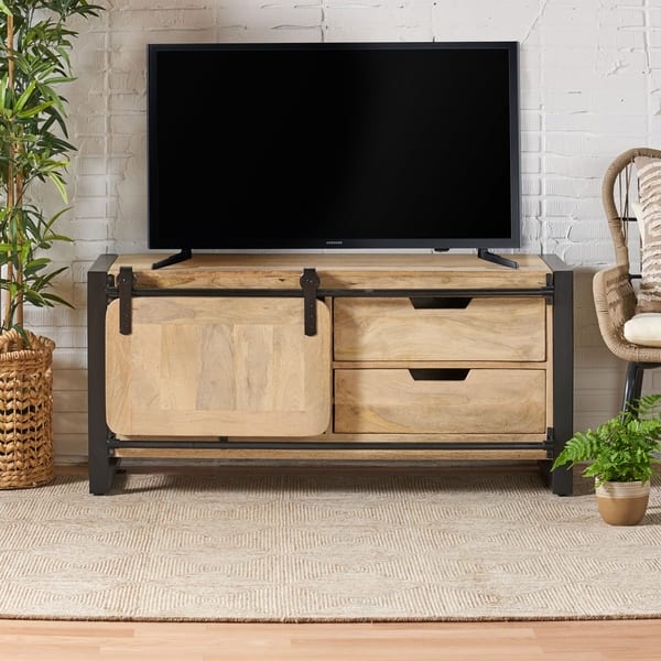Gorman Boho Mango Wood Tv Stand By Christopher Knight Home Overstock 29008429