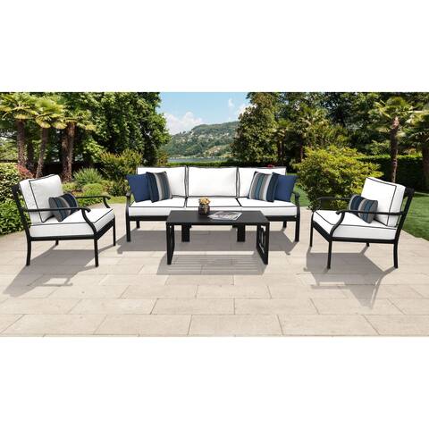 kathy ireland Homes & Gardens Madison Ave. 6 Piece Outdoor Aluminum Patio Furniture Set 06r