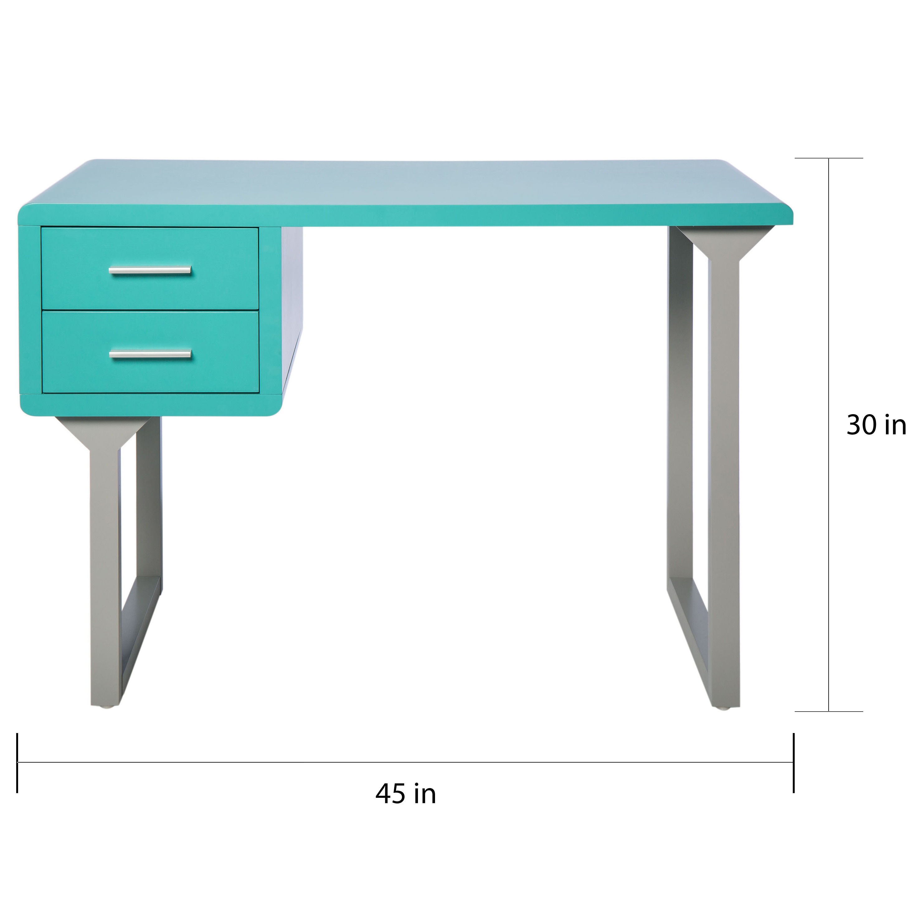 turquoise writing desk