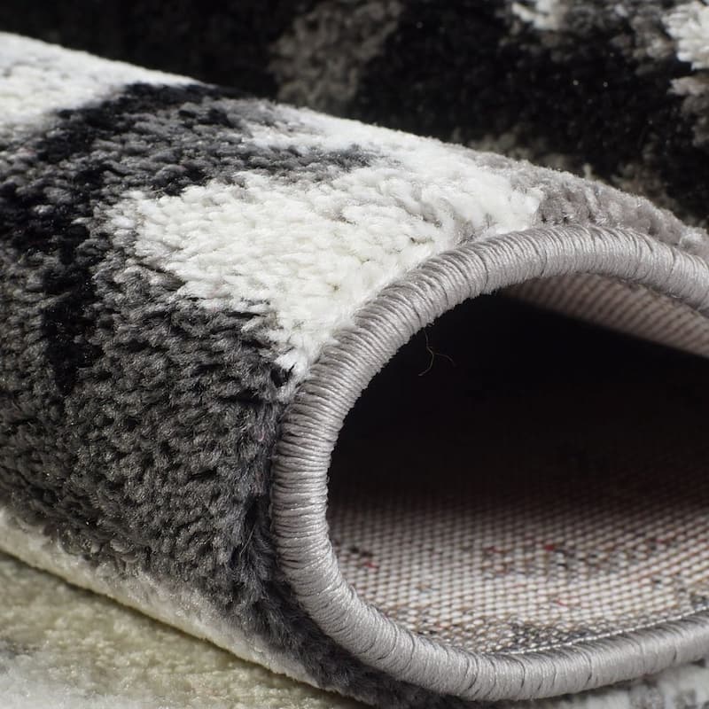 Porch & Den Westway Snow White/ Grey Soft Abstract Area Rug