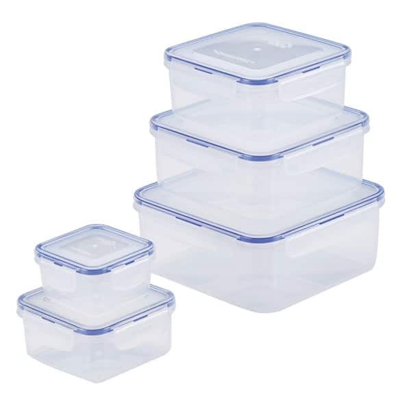 Lock & Lock Easy Essentials Color Mates Assorted Food Storage Container Set, 36-Piece