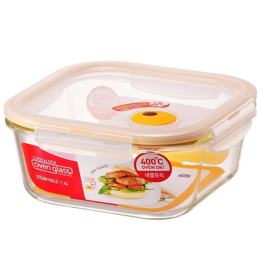Lock and Lock Purely Better Vented Glass Food Storage Container, 47oz