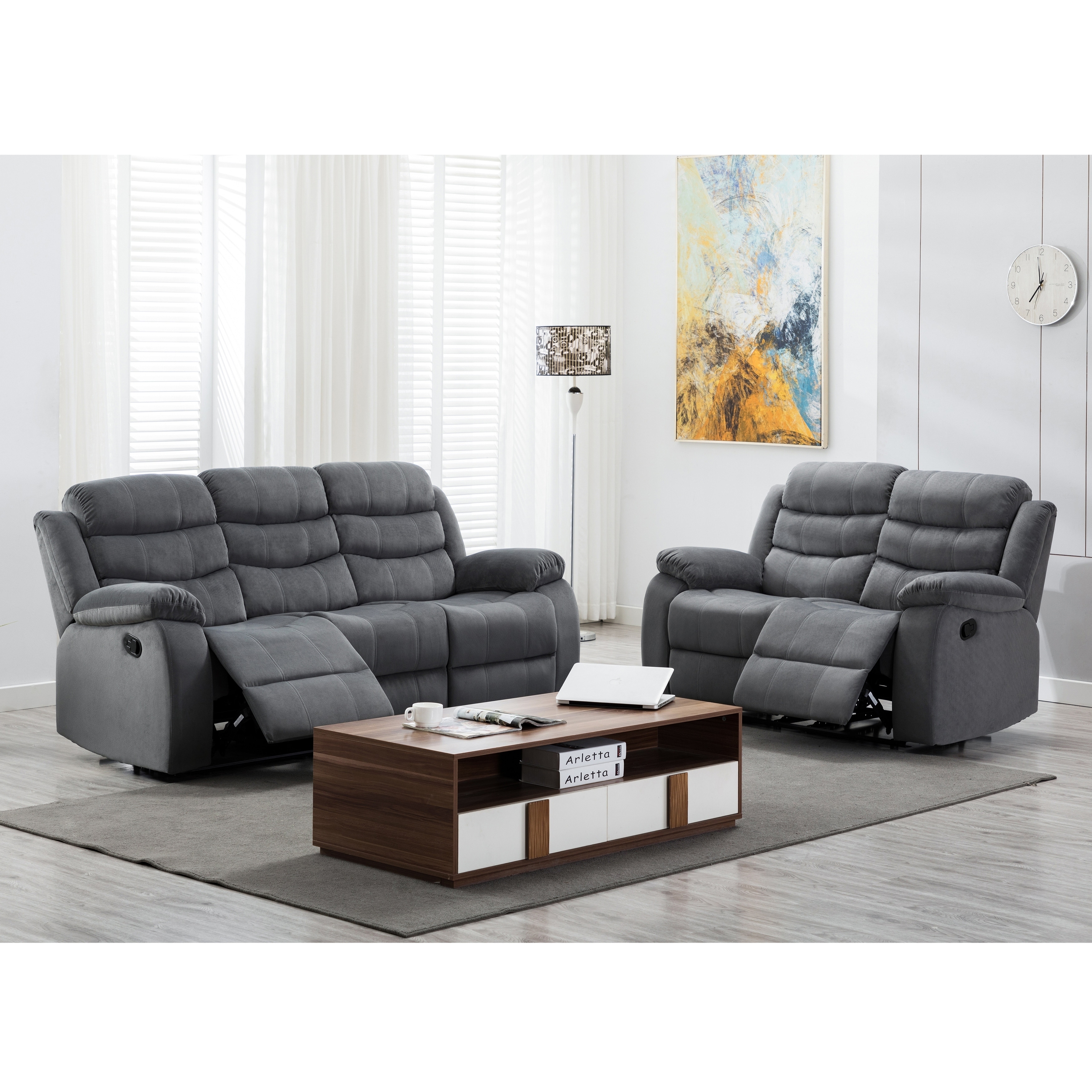 Two piece recliner set sale