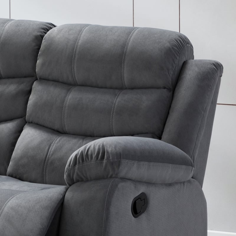 Jim Grey Upholstered Reclining Living Room 32 Piece Sofa Set