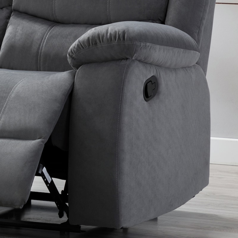 Jim Grey Upholstered Reclining Living Room Loveseat