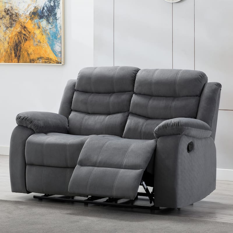 Jim Grey Upholstered Reclining Living Room Loveseat