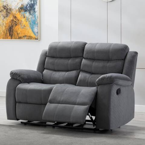 Jim Grey Upholstered Reclining Living Room Loveseat