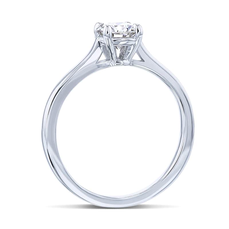 Annello by Kobelli 14k Gold 1/2ct Round Moissanite Solitaire Petite Engagement Ring (GH/VS)