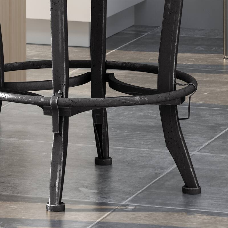 Farmdale Industrial Reclaimed Firwood Adjustable Height Swivel Bar Stool (Set of 2) by Christopher Knight Home
