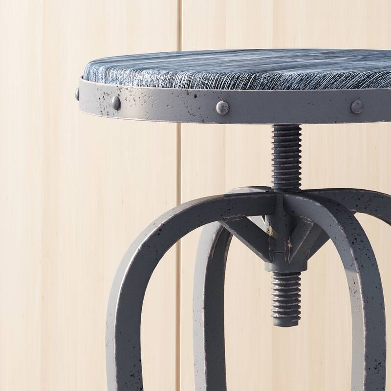 Farmdale Industrial Reclaimed Firwood Adjustable Height Swivel Bar Stool (Set of 2) by Christopher Knight Home