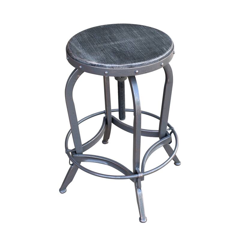 Farmdale Industrial Reclaimed Firwood Adjustable Height Swivel Bar Stool (Set of 2) by Christopher Knight Home