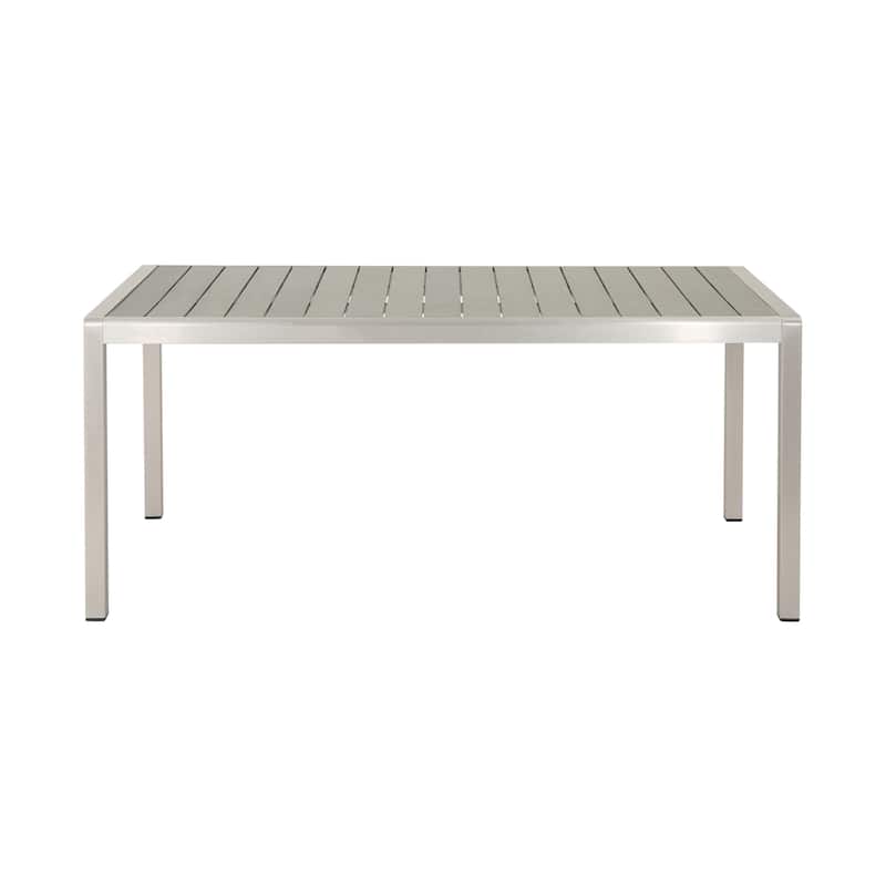Cape Coral Faux Wood/ Aluminum Outdoor Picnic Table And Bench Set by Christopher Knight Home