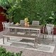 Cape Coral Outdoor Modern 6 Seater Aluminum Dining Set with Dining Bench by Christopher Knight Home - Thumbnail 10