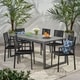 preview thumbnail 1 of 14, Blan 6-seater Aluminum Dining Set by Christopher Knight Home