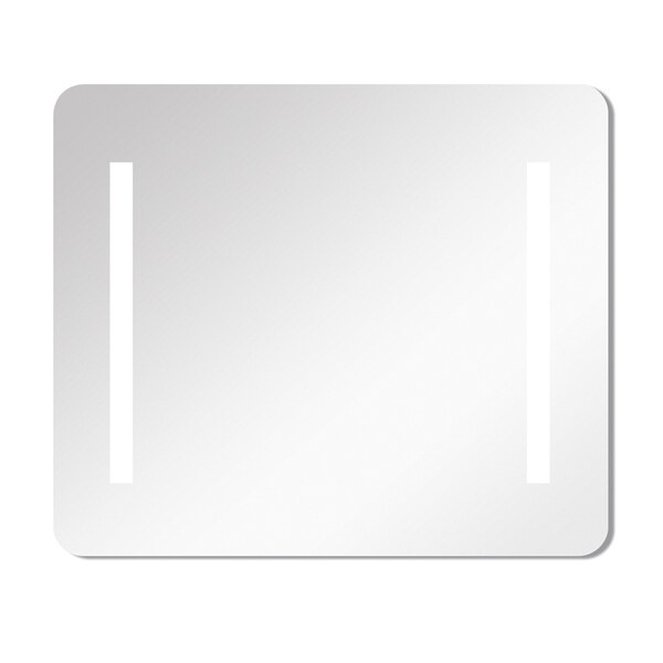 Transolid Veda 35in x 29in LED-Backlit Contemporary Mirror with Touch Sensor