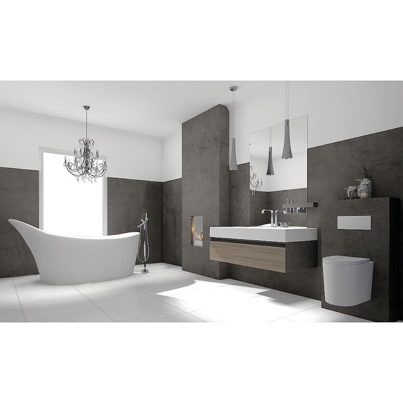 Transolid Duvall Free Standing Tub Filler With Hand Shower - 7.88" x 8.27" x 42.13"