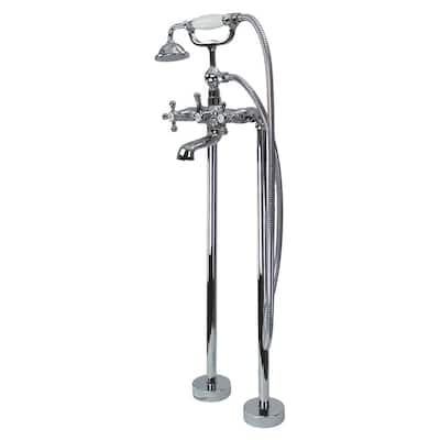Transolid Cromwell Free Standing Tub Filler With Hand Shower - 10.91" x 5.52" x 36.3"