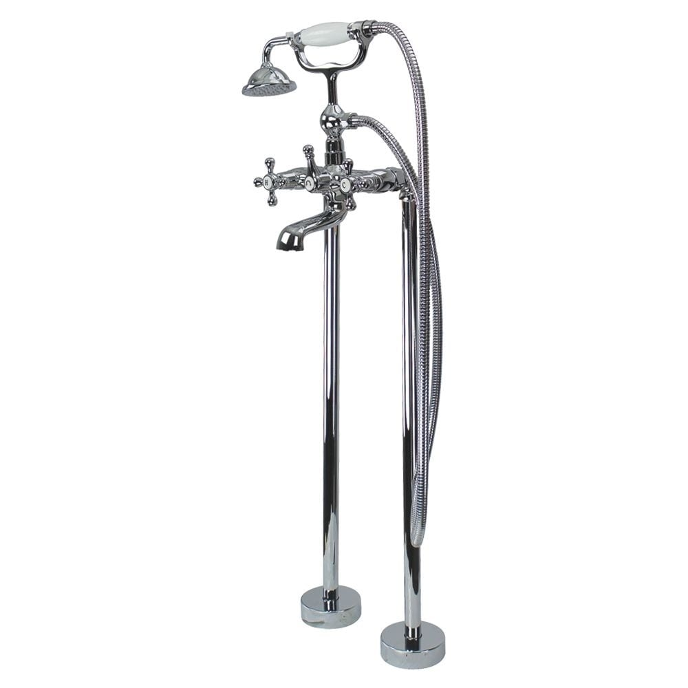 Transolid Cromwell Free Standing Tub Filler With Hand Shower - 10.91" x 5.52" x 36.3"