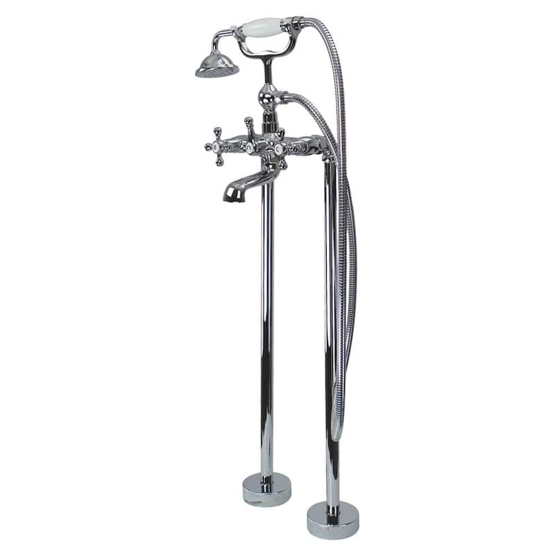 Transolid Cromwell Free Standing Tub Filler With Hand Shower - 10.91" x 5.52" x 36.3"