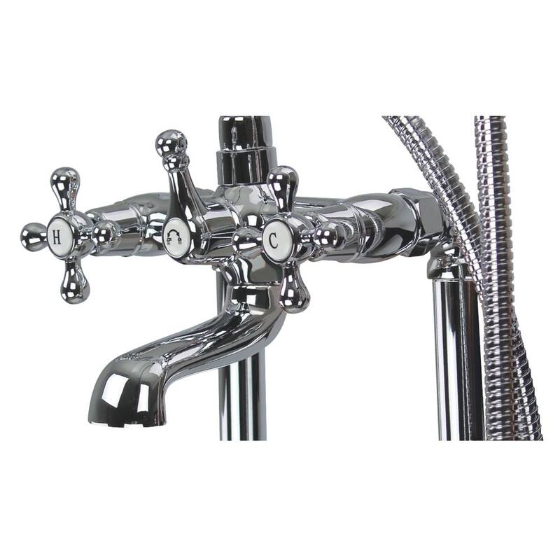 Transolid Cromwell Free Standing Tub Filler With Hand Shower - 10.91" x 5.52" x 36.3"