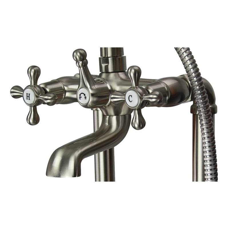 Transolid Cromwell Free Standing Tub Filler With Hand Shower - 10.91" x 5.52" x 36.3"