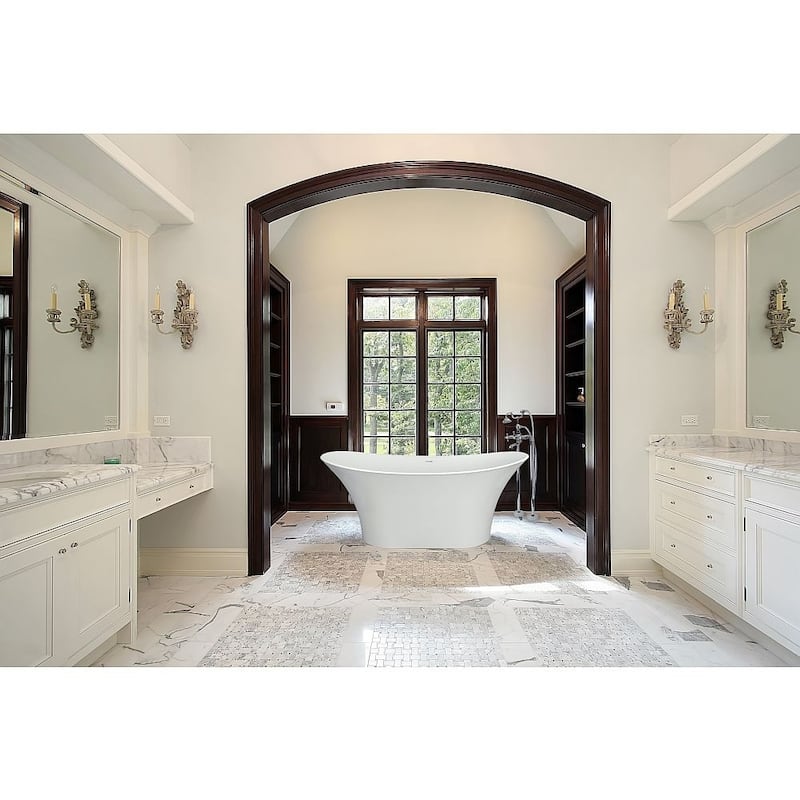 Transolid Cromwell Free Standing Tub Filler With Hand Shower - 10.91" x 5.52" x 36.3"