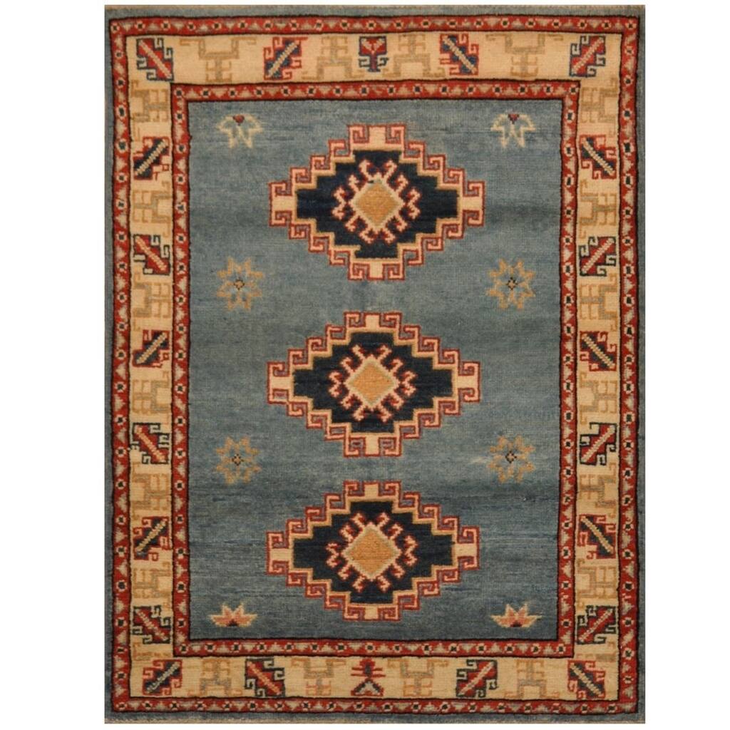 Handmade One-of-a-Kind Kazak Wool Rug (Afghanistan) - 2'8 x 3'7