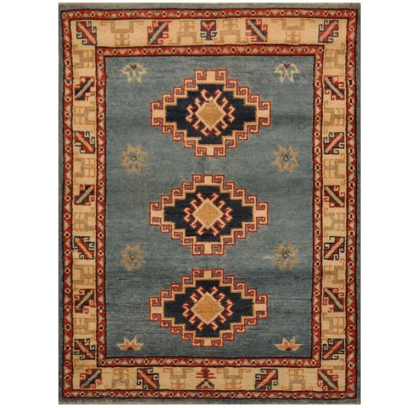 Handmade One-of-a-Kind Kazak Wool Rug (Afghanistan) - 2'8 x 3'7