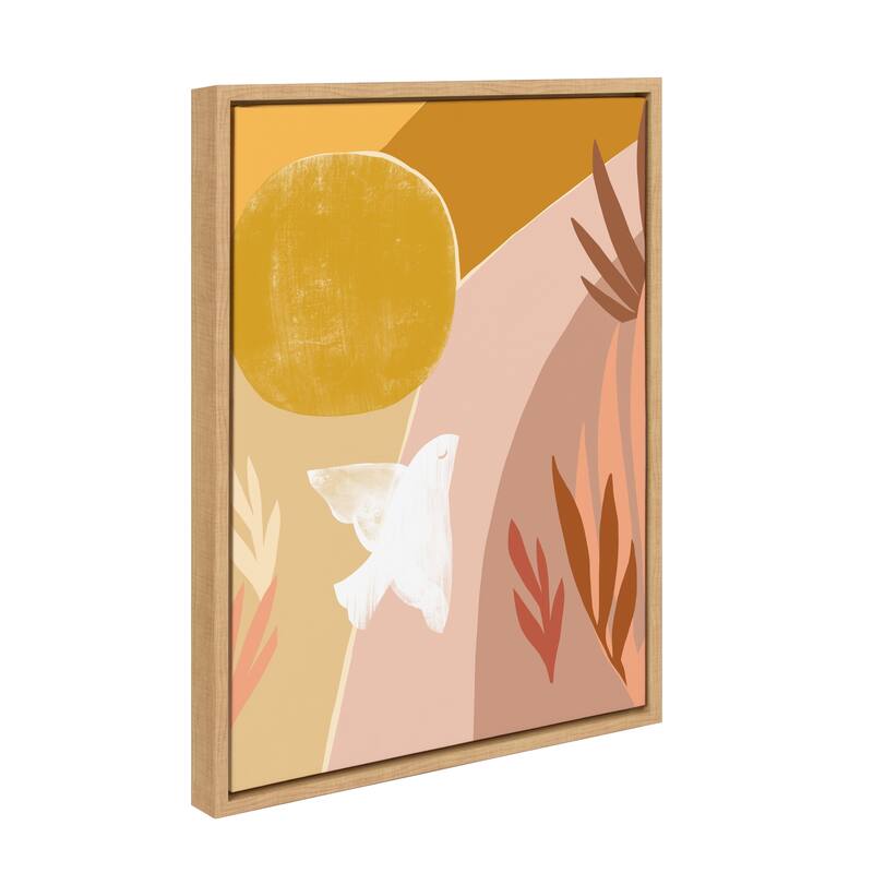 Kate and Laurel Sylvie Dove Framed Canvas by Kate Aurelia Holloway