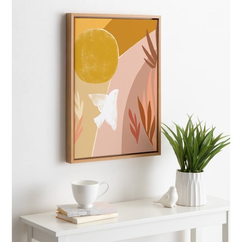 Kate and Laurel Sylvie Dove Framed Canvas by Kate Aurelia Holloway