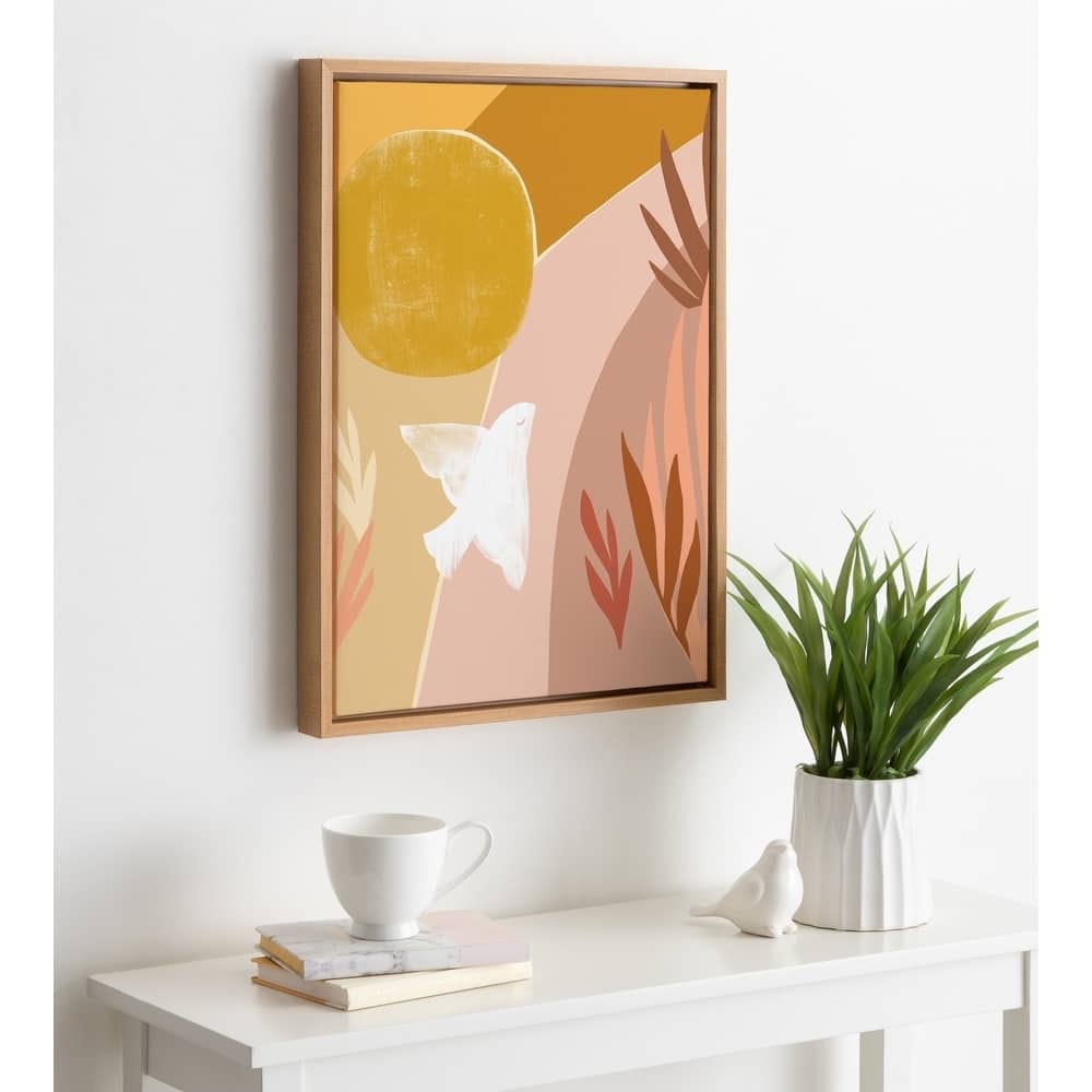 Kate and Laurel Sylvie Dove Framed Canvas by Kate Aurelia Holloway